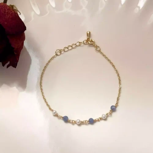 LINE_ALBUM_坦桑石珍珠手鍊_250730_3 坦桑石珍珠·手鍊*.。☂ 珍珠天然石系列 | 美國注金