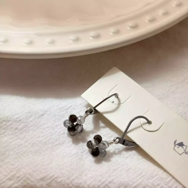 水晶繡球·耳環*.｡☂ 珍珠天然石系列 | 鈦鋼