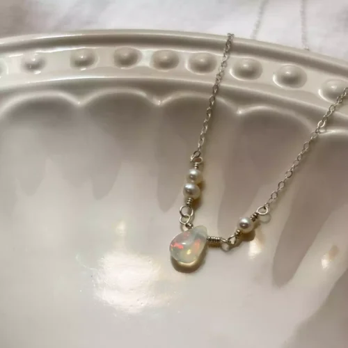 S__50307095 歐泊石珍珠·項鍊*.。☂ 珍珠天然石系列 | S925純銀
