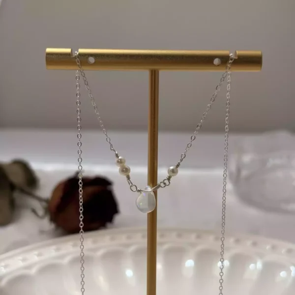 歐泊石珍珠·項鍊*.｡☂ 珍珠天然石系列 | S925純銀