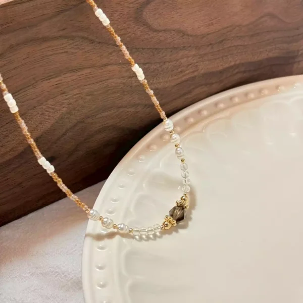 暮光 crepuscolo·項鍊*.｡☂ 珍珠天然石系列 | 黃銅