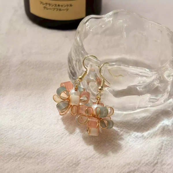 LINE_ALBUM_緞帶球-新版_250919_3 緞帶球·耳環 *.。 ☂ | 黃銅