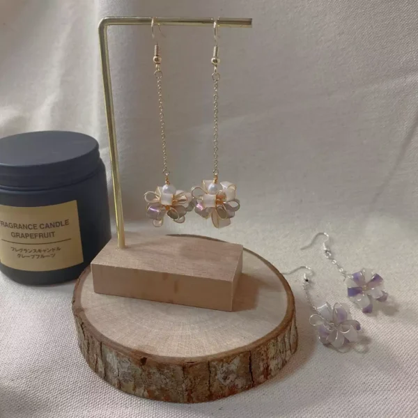 LINE_ALBUM_韶光 緞帶球_250303_2 緞帶球·耳環 *.。 ☂ | 黃銅