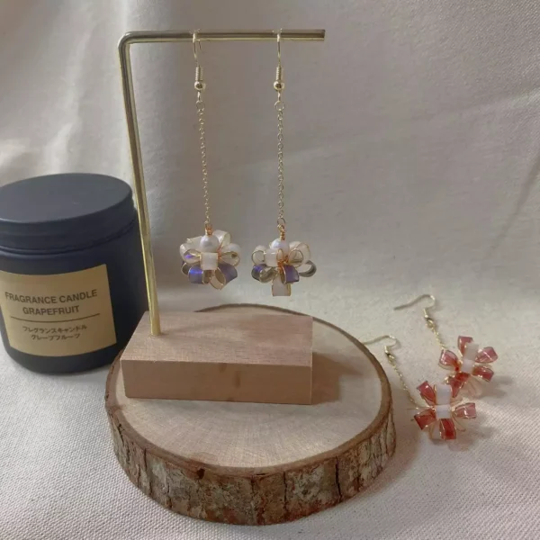 LINE_ALBUM_韶光 緞帶球_250303_3 緞帶球·耳環 *.。 ☂ | 黃銅