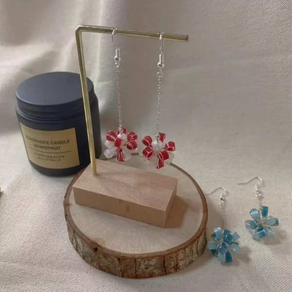 LINE_ALBUM_韶光 緞帶球_250303_8 緞帶球·耳環 *.。 ☂ | 黃銅