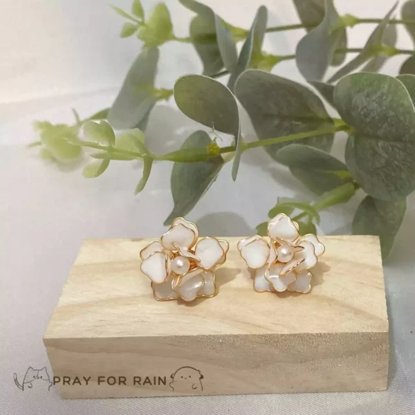 天雨花平貼·耳環 *.｡ ☂  | 鈦鋼