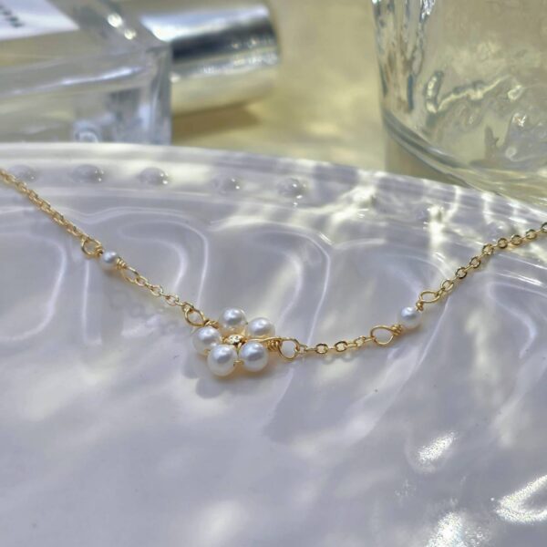 珍珠小花·手鍊*.｡☂ 珍珠天然石系列 | 美國注金