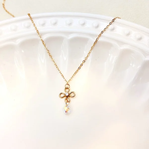 四葉之淚·項鍊*.｡☂ 珍珠天然石系列 | 美國注金