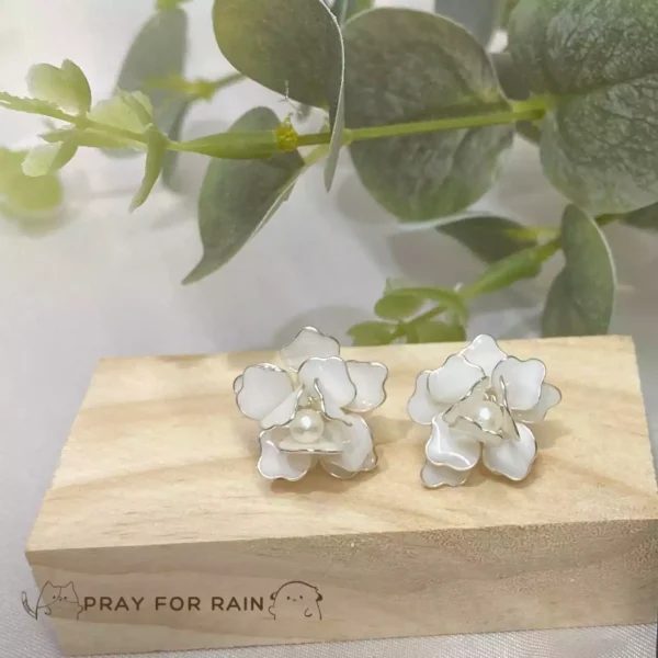 天雨花平貼·耳環 *.｡ ☂  | 鈦鋼