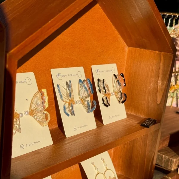 曦光蝴蝶·耳環 *.｡☂ | 鈦鋼