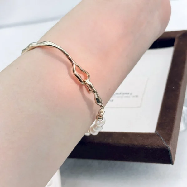 林間月光·手鍊*.｡☂ 珍珠天然石系列 | 黃銅