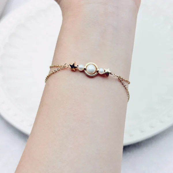 星語之戀·手鍊*.｡☂ 珍珠天然石系列 | 黃銅