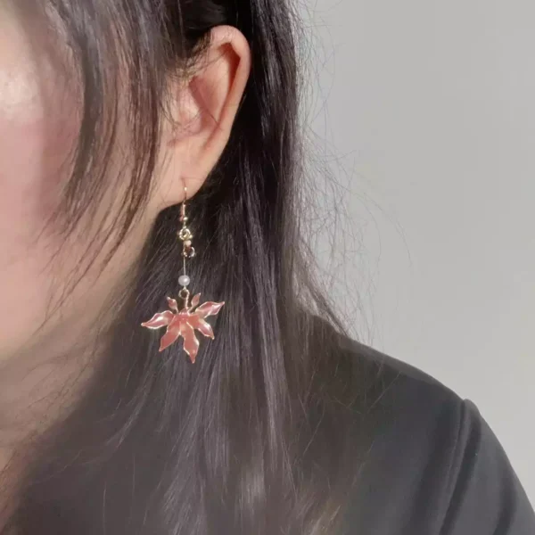 一葉知秋·耳環 *.｡ ☂ | 黃銅