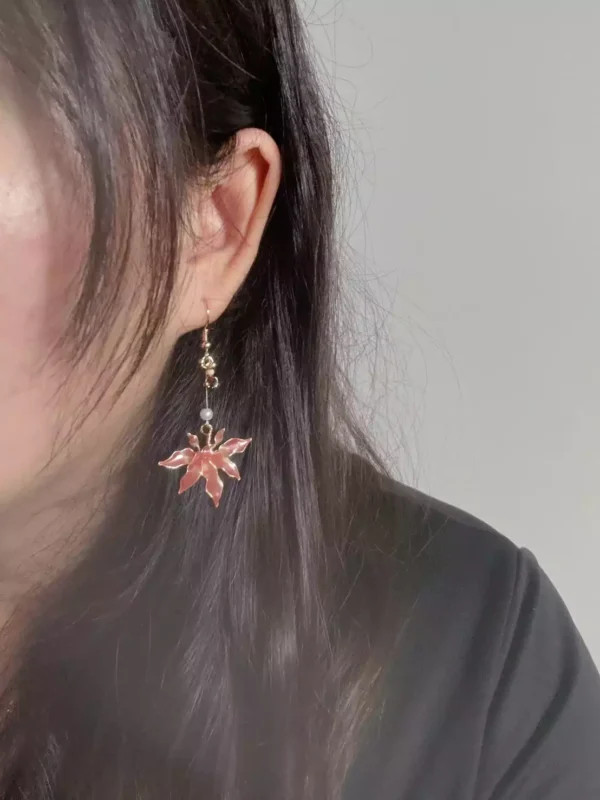 一葉知秋·耳環 *.｡ ☂ | 黃銅