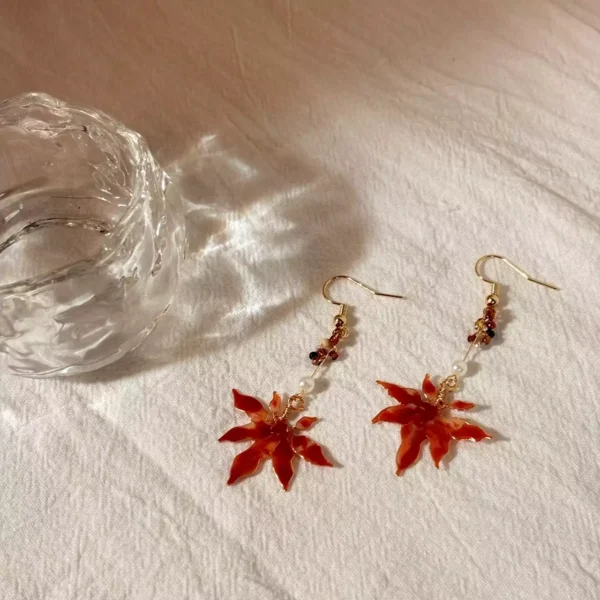 一葉知秋·耳環 *.｡ ☂ | 黃銅