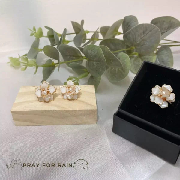 天雨花平貼·耳環 *.｡ ☂  | 鈦鋼