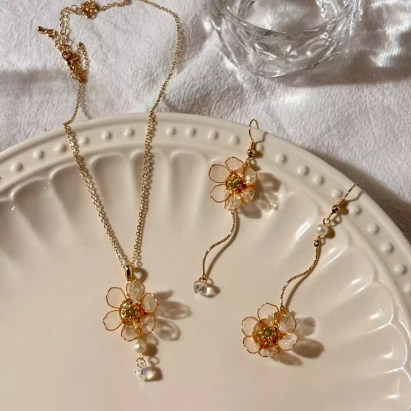 山荷花·耳環 *.｡ ☂ | 黃銅