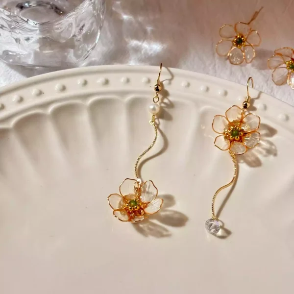 山荷花·耳環 *.｡ ☂ | 黃銅