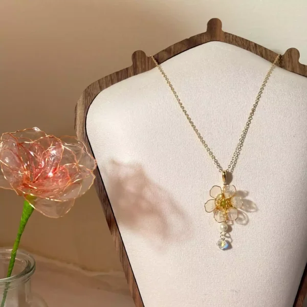 山荷花·項鍊 *.｡☂  | 黃銅