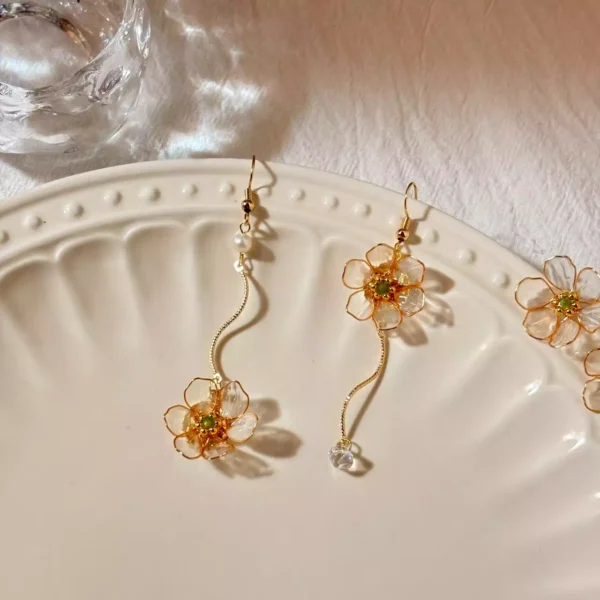 山荷花·耳環 *.｡ ☂ | 黃銅