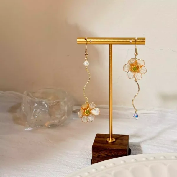 山荷花·耳環 *.｡ ☂ | 黃銅