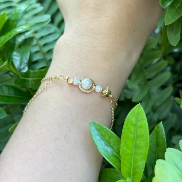 星語之戀·手鍊*.｡☂ 珍珠天然石系列 | 黃銅