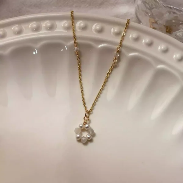 搖擺甜甜圈·項鍊*.｡☂ 珍珠天然石系列 | 美國注金