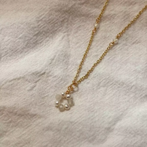 搖擺甜甜圈·項鍊*.｡☂ 珍珠天然石系列 | 美國注金