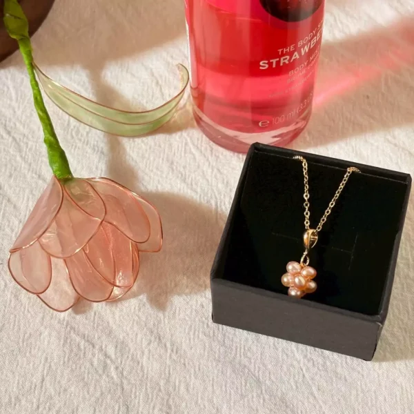 桃氣珍珠·項鍊*.｡☂ 珍珠天然石系列 | 美國注金