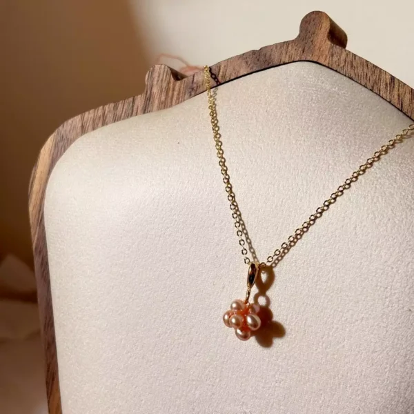 桃氣珍珠·項鍊*.｡☂ 珍珠天然石系列 | 美國注金