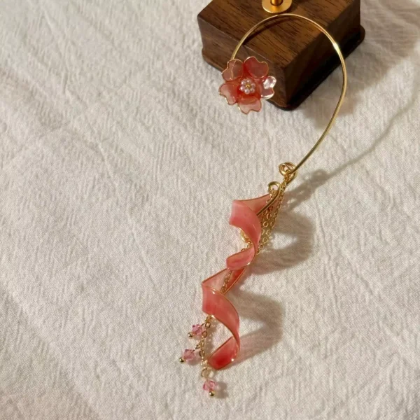 LINE_ALBUM_櫻花緞帶耳掛_251022_4 櫻花緞帶·耳掛 *.。 ☂ | 黃銅