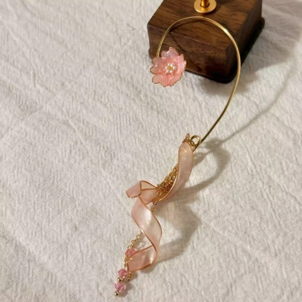 LINE_ALBUM_櫻花緞帶耳掛_251022_6 櫻花緞帶·耳掛 *.。 ☂ | 黃銅