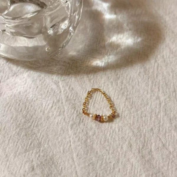 月光寶盒·鍊戒*.｡☂ 珍珠天然石系列 | 美國注金