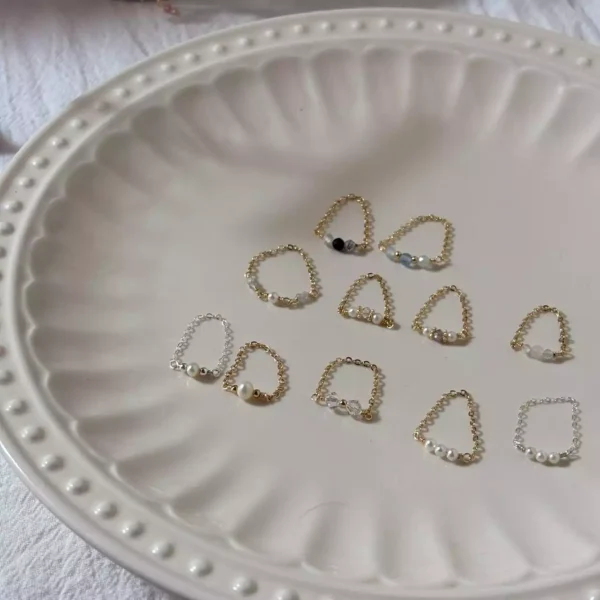 月光寶盒·鍊戒*.｡☂ 珍珠天然石系列 | 美國注金