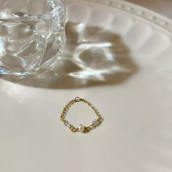 氣質鍊戒*.｡☂ 珍珠天然石系列 | 美國注金