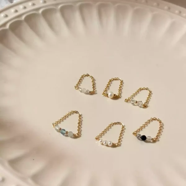 氣質鍊戒*.｡☂ 珍珠天然石系列 | 美國注金