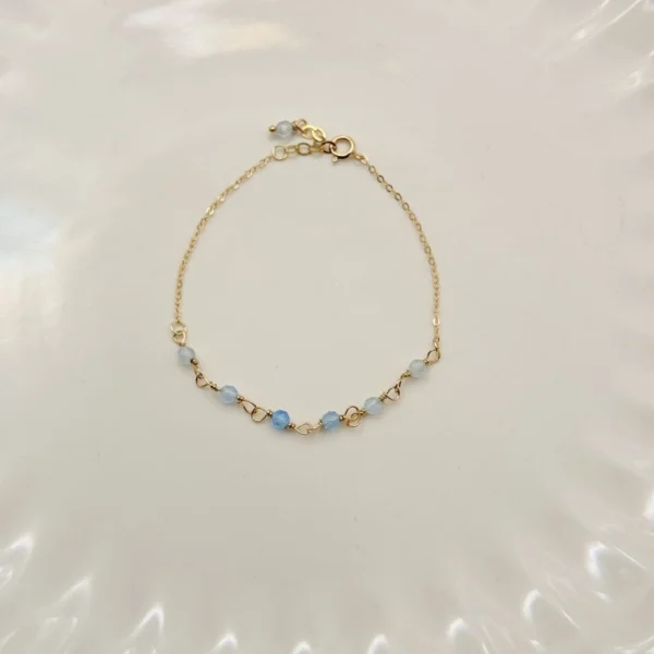 六星之願-海藍寶石手鍊*.｡☂ 珍珠天然石系列 | 美國注金