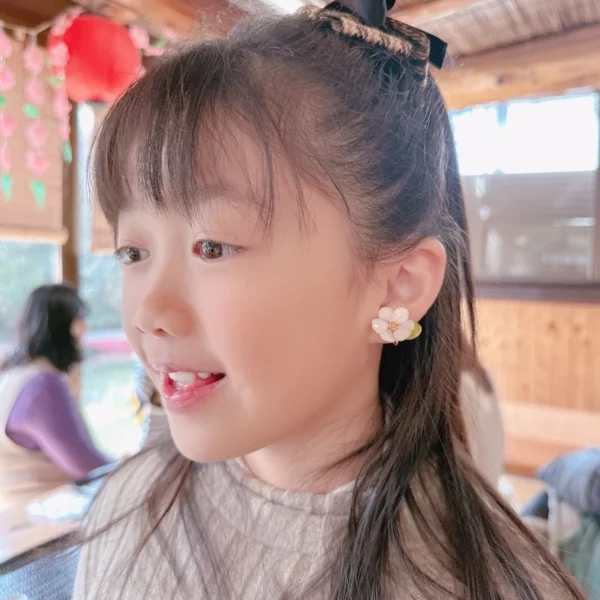 山茶花開·耳環 *.｡ ☂ | 鈦鋼