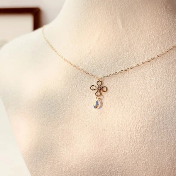 四葉之淚·項鍊*.｡☂ 珍珠天然石系列 | 美國注金