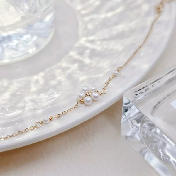 珍珠小花·手鍊*.｡☂ 珍珠天然石系列 | 美國注金