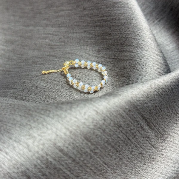 織·詩篇 調節鍊戒*.｡☂ 珍珠天然石系列 | 鋼線