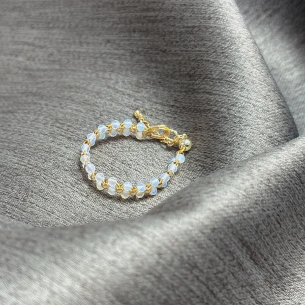 織·詩篇 調節鍊戒*.｡☂ 珍珠天然石系列 | 鋼線